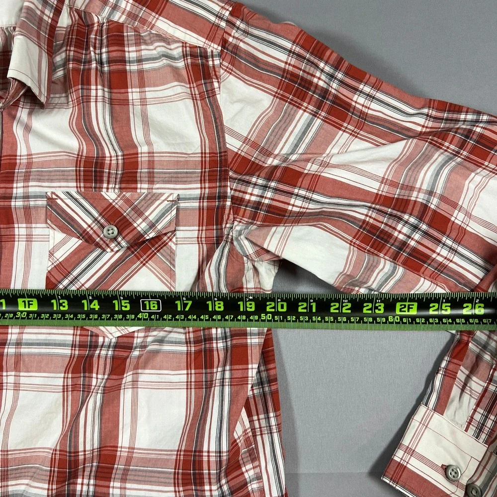 Banana Republic Western Flannel Shirt Mens M Multicolor Plaid Cotton Button Up